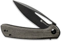Folding Pocket Knife with Clip, 3.47 inch 9Cr18MoV Blade, Micarta Handle, Gray A491