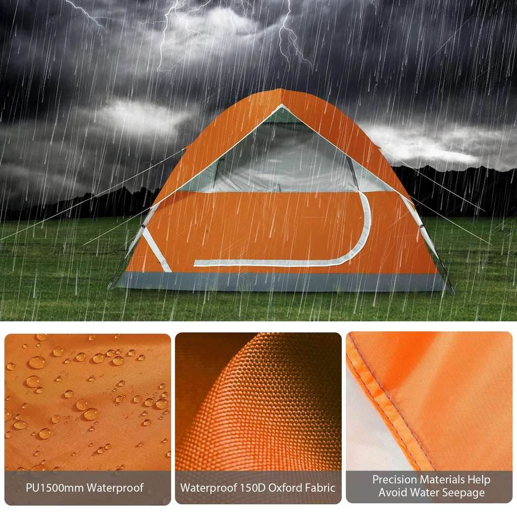 3-4 Person Waterproof Lightweight Dome Camping Tent with Carry Bag Z5302