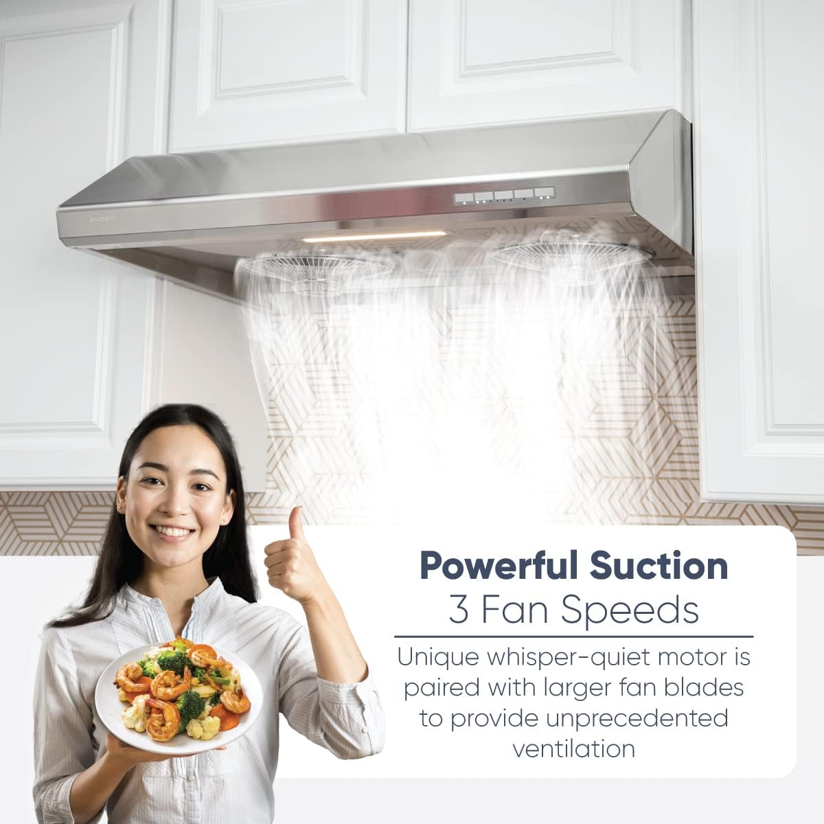 30'' Under Cabinet Stainless Steel Range Hood with Auto Steam Cleaning C933