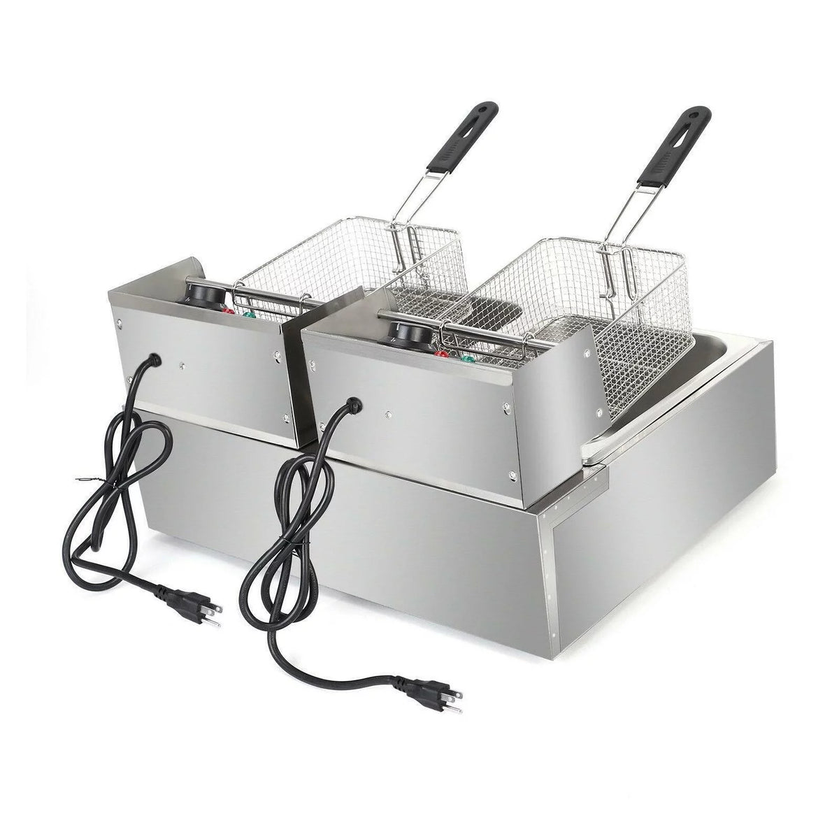5000W 12L Stainless Steel Electric Deep Fryer with 2 Fry Baskets Z54250
