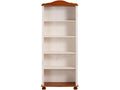 5 Shelf Open Bookcase, White and Honey Z697