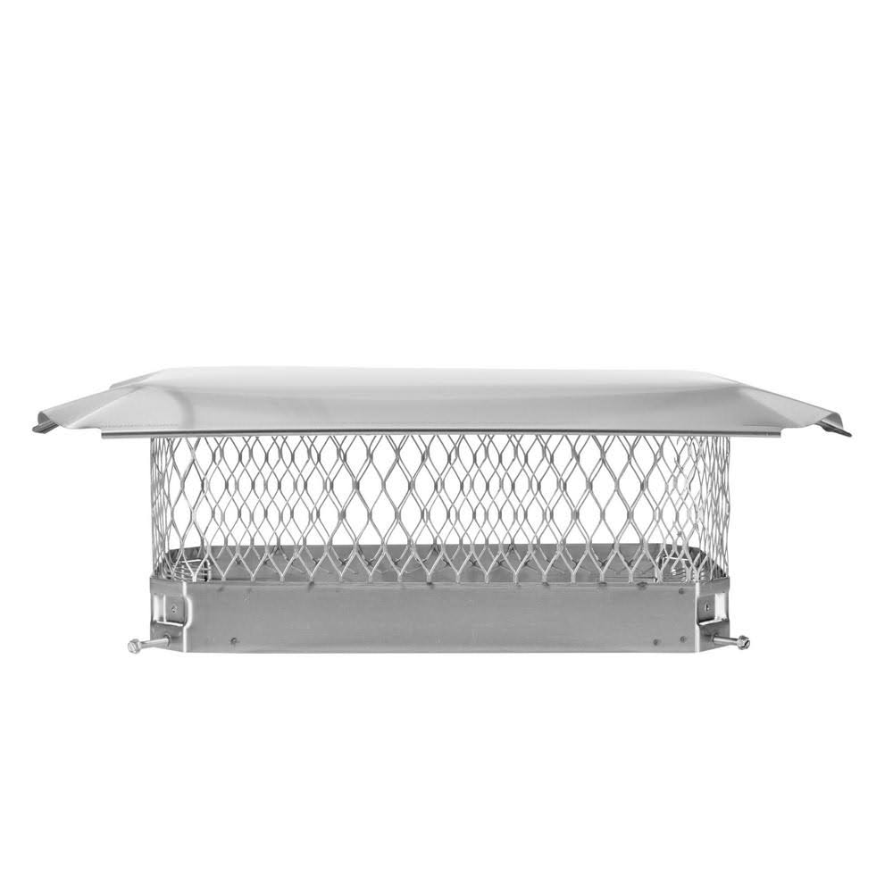 18 in. x 9 in. Bolt-On Single Flue Chimney Cap in Stainless Steel P1536