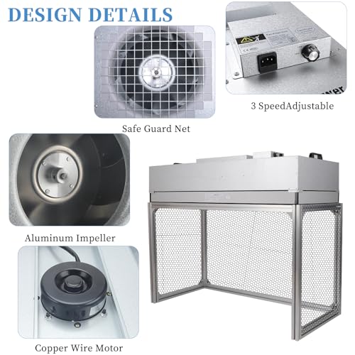 Vertical Laminar Flow Hood HEPA Filter 47.2" x 23.6" x 29" 110V R59714
