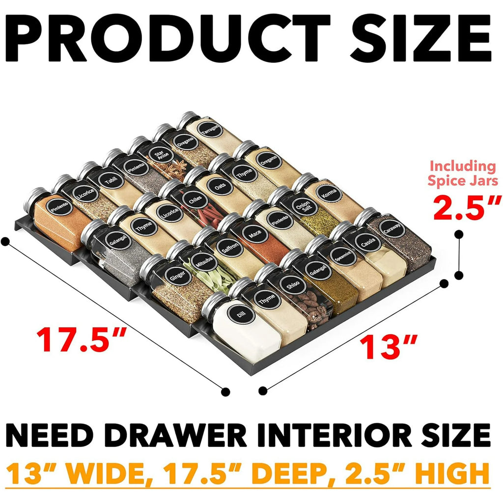 28 Spice Jars 4-Tier Spice Rack Tray Y260108