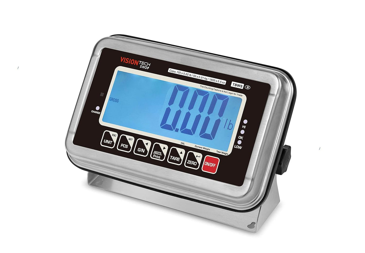 Washdown Stainless Steel Bench Scale, 500lb Capacity D49073
