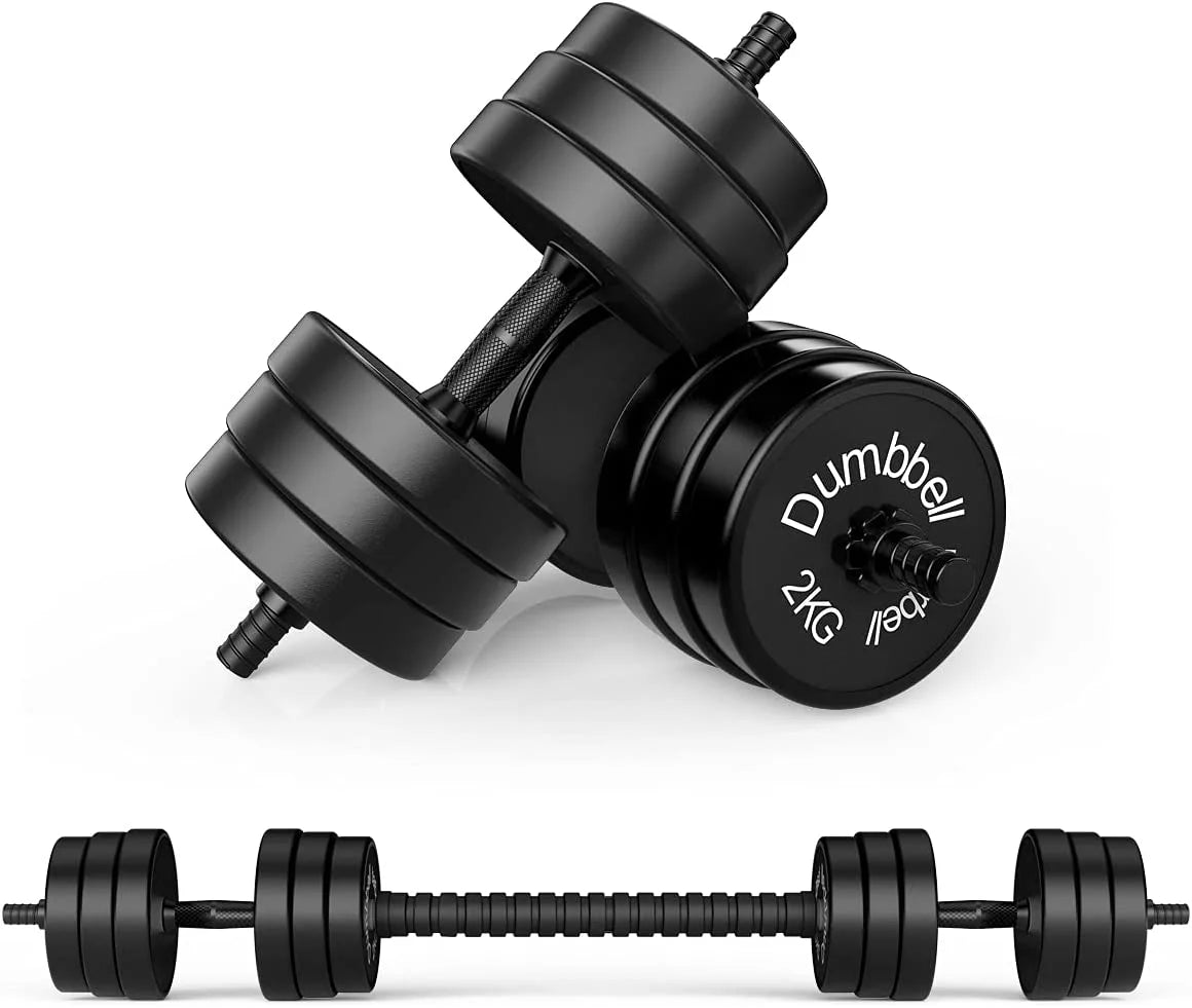 Adjustable Dumbbell Barbell 2 in 1, 22lbs B668268