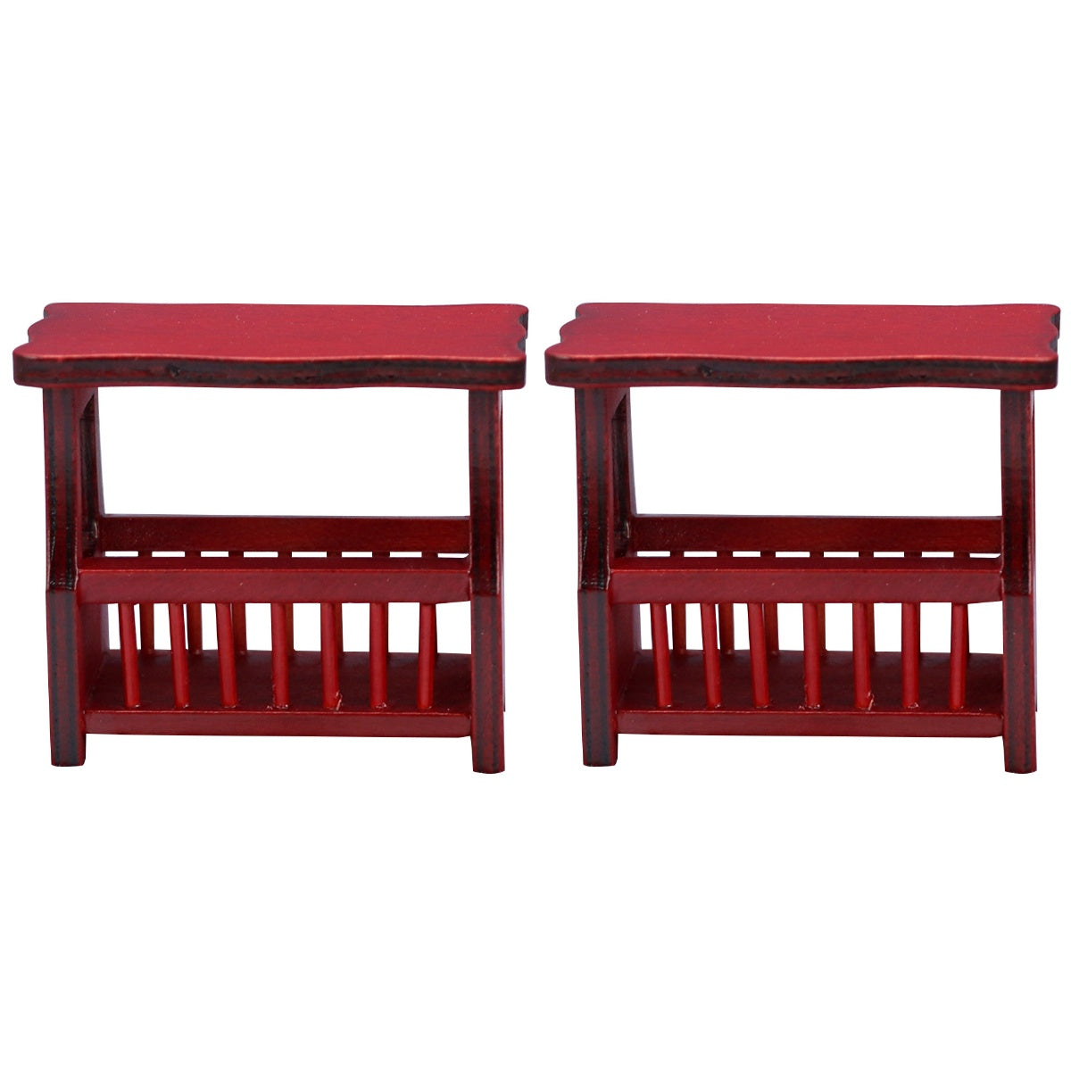 Red Wooden Dollhouse Coffee Table Q939