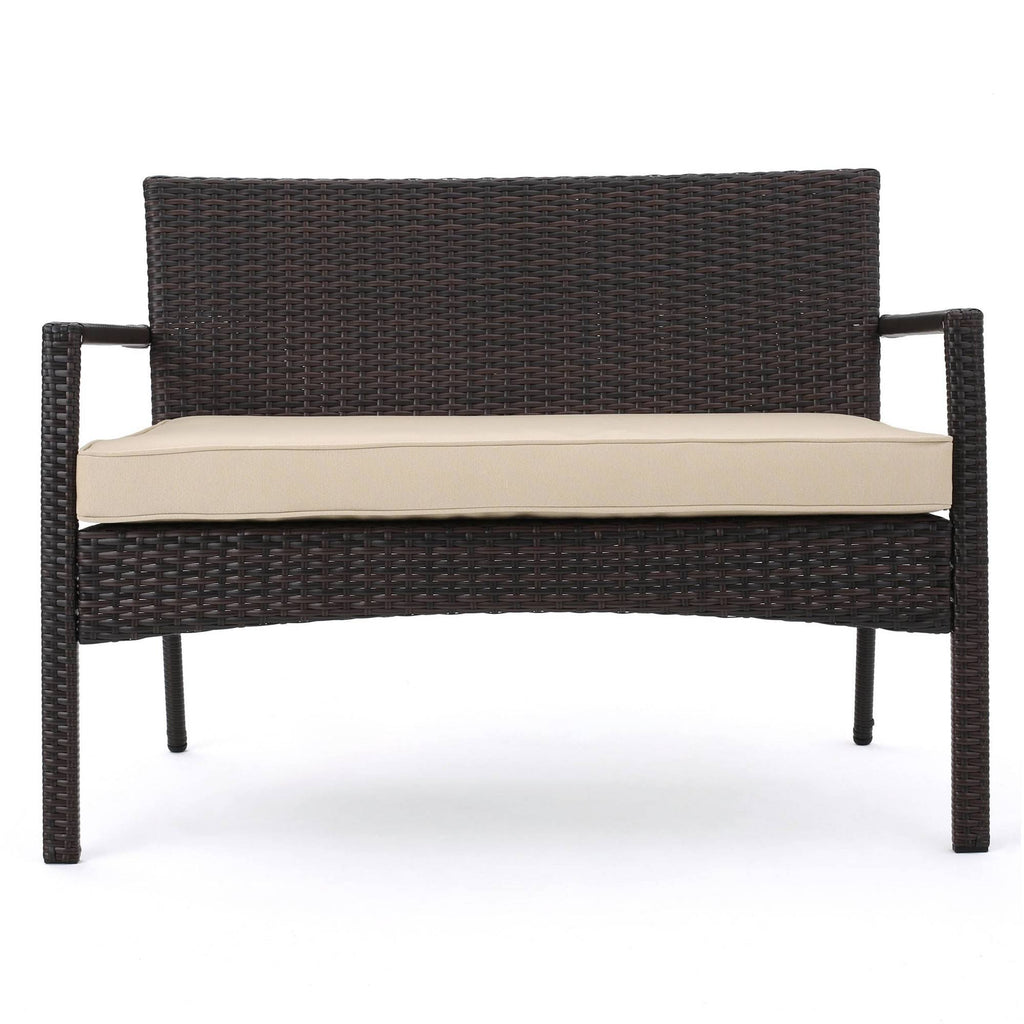 Brown 4pc Wicker Chat Set P196