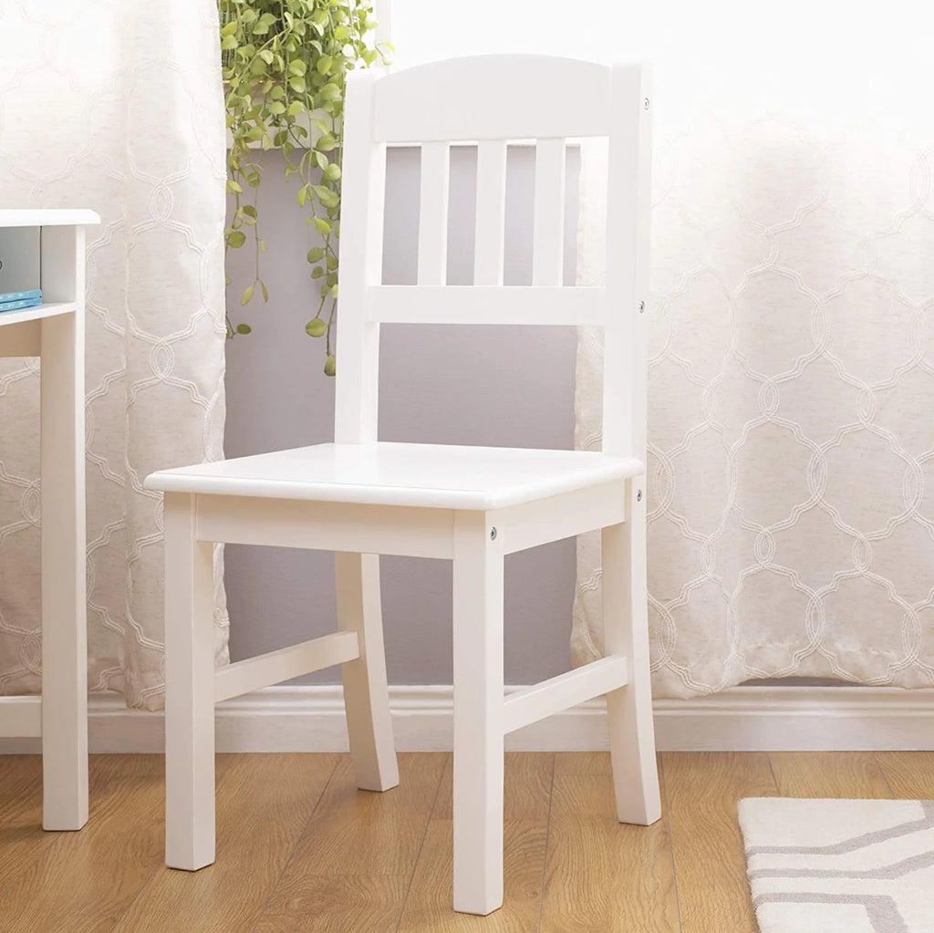 White Desk Hutch and Chair with Drawers O989170