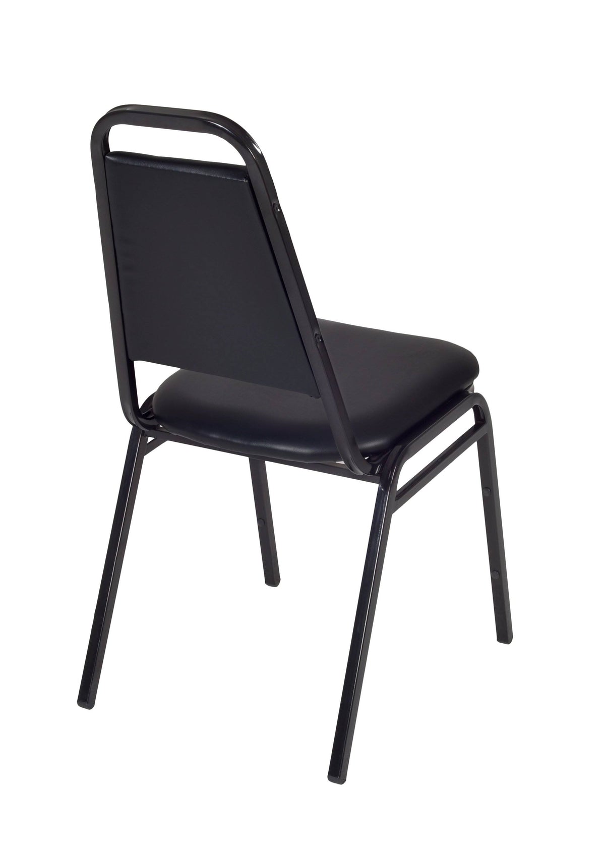 Maple Square Breakroom Table & 4 Black Stack Chairs I87282