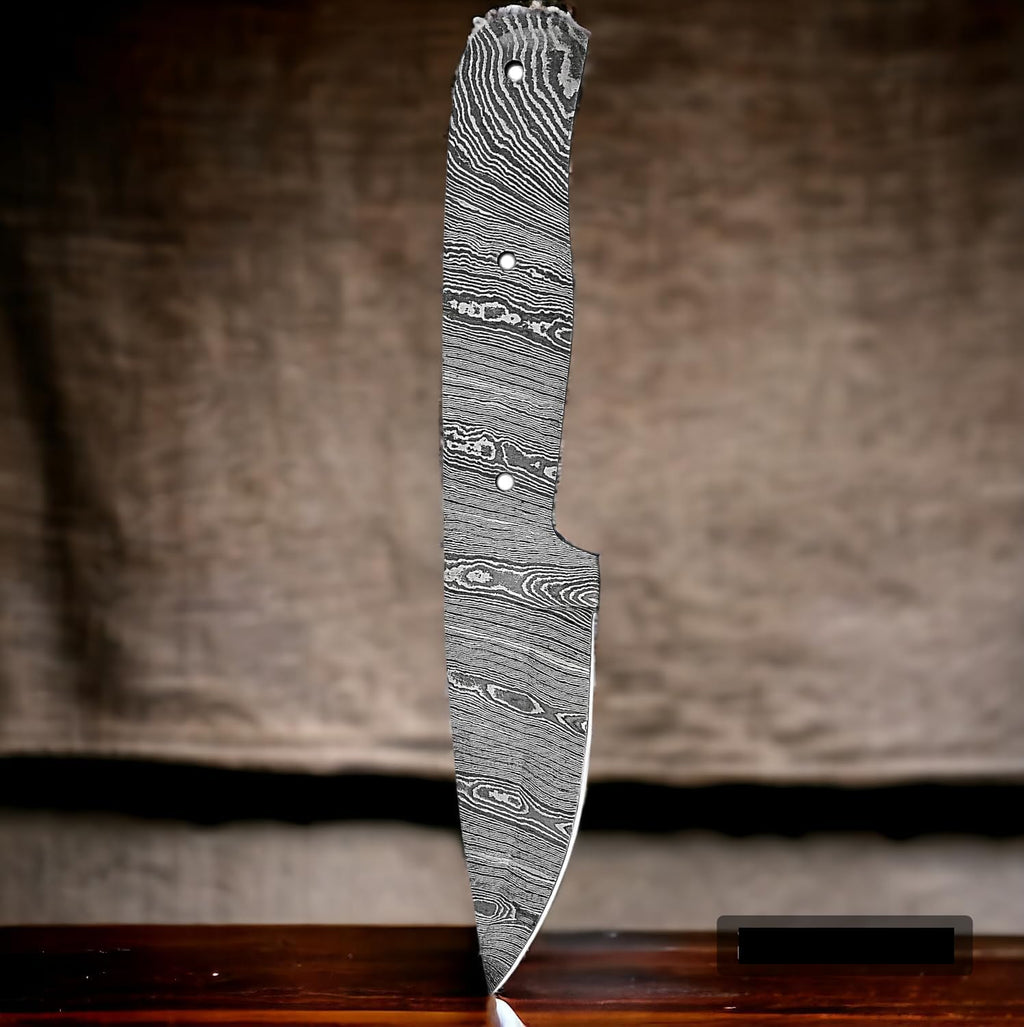Damascus steel Full Tang Blank Blade Knife C1207