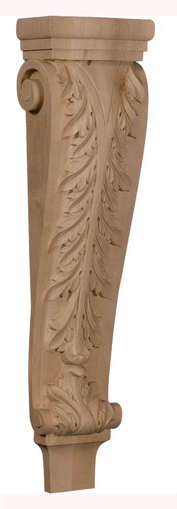 Red Oak Extra Large Acanthus Pilaster Corbel A494961