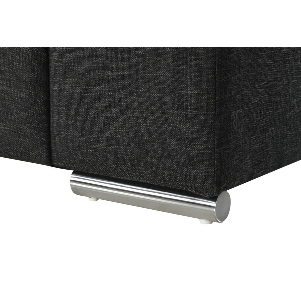 Black Linen Fabric Loveseat F4300