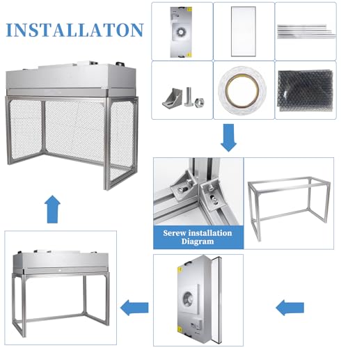 Vertical Laminar Flow Hood HEPA Filter 47.2" x 23.6" x 29" 110V R59714