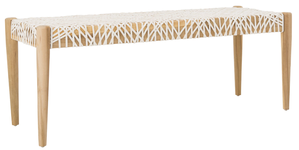 Cowhide Leather Tufted Bench N322543