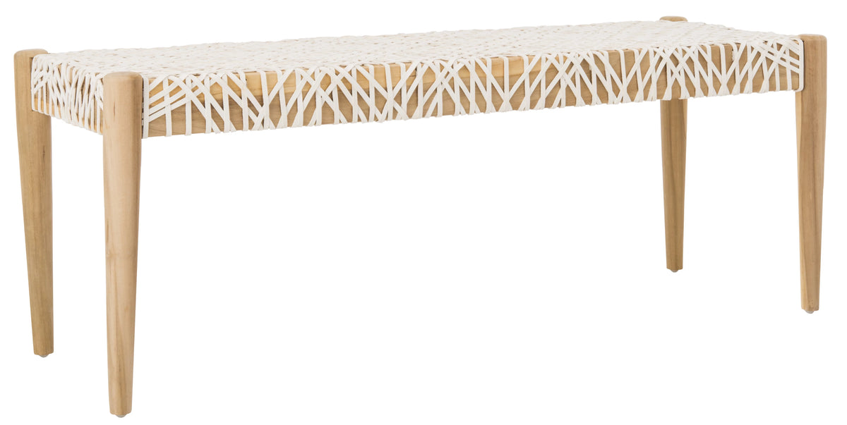 Cowhide Leather Tufted Bench N322543