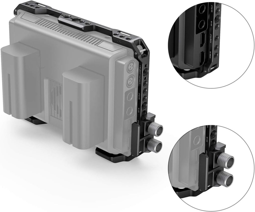 Cage with Sun Hood and HDMI Clamp for Blackmagic Design Video Assist 7 X45996