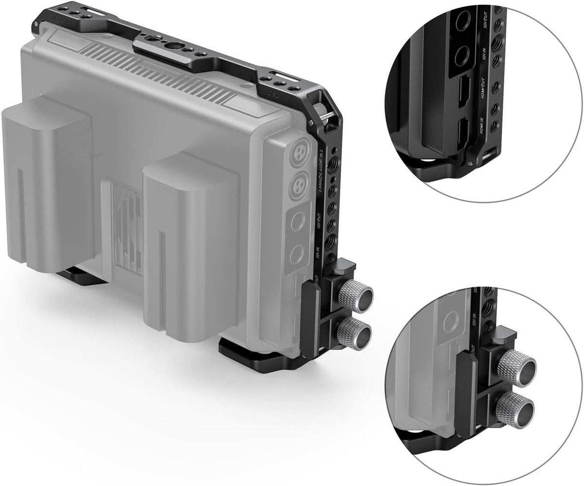 Cage with Sun Hood and HDMI Clamp for Blackmagic Design Video Assist 7 X45996