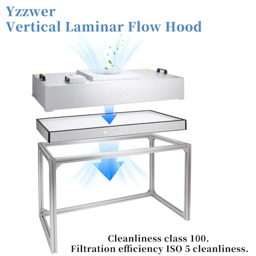 Vertical Laminar Flow Hood HEPA Filter 47.2" x 23.6" x 29" 110V R59714