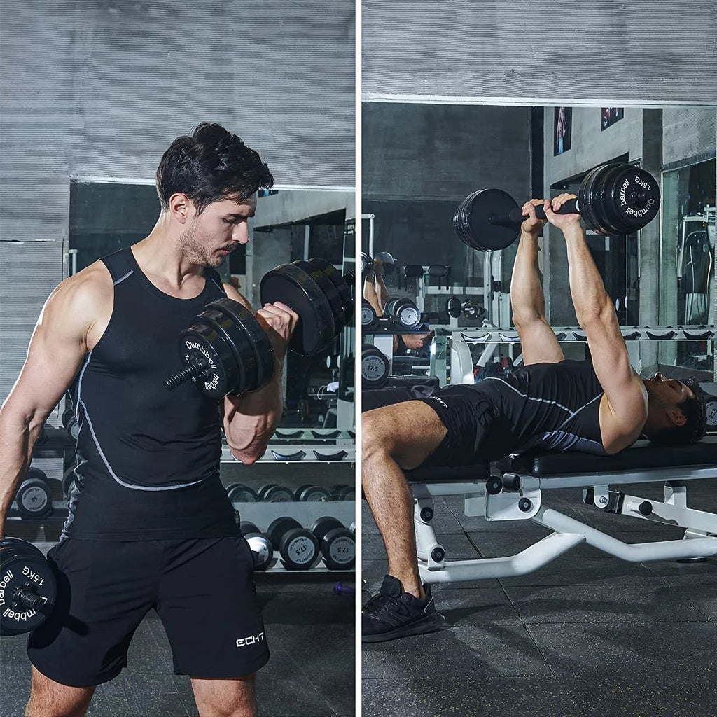 Adjustable Dumbbell Barbell 2 in 1, 22lbs B668268