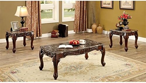 3-Piece Coffee Table Set in Dark Oak and Brown E922460