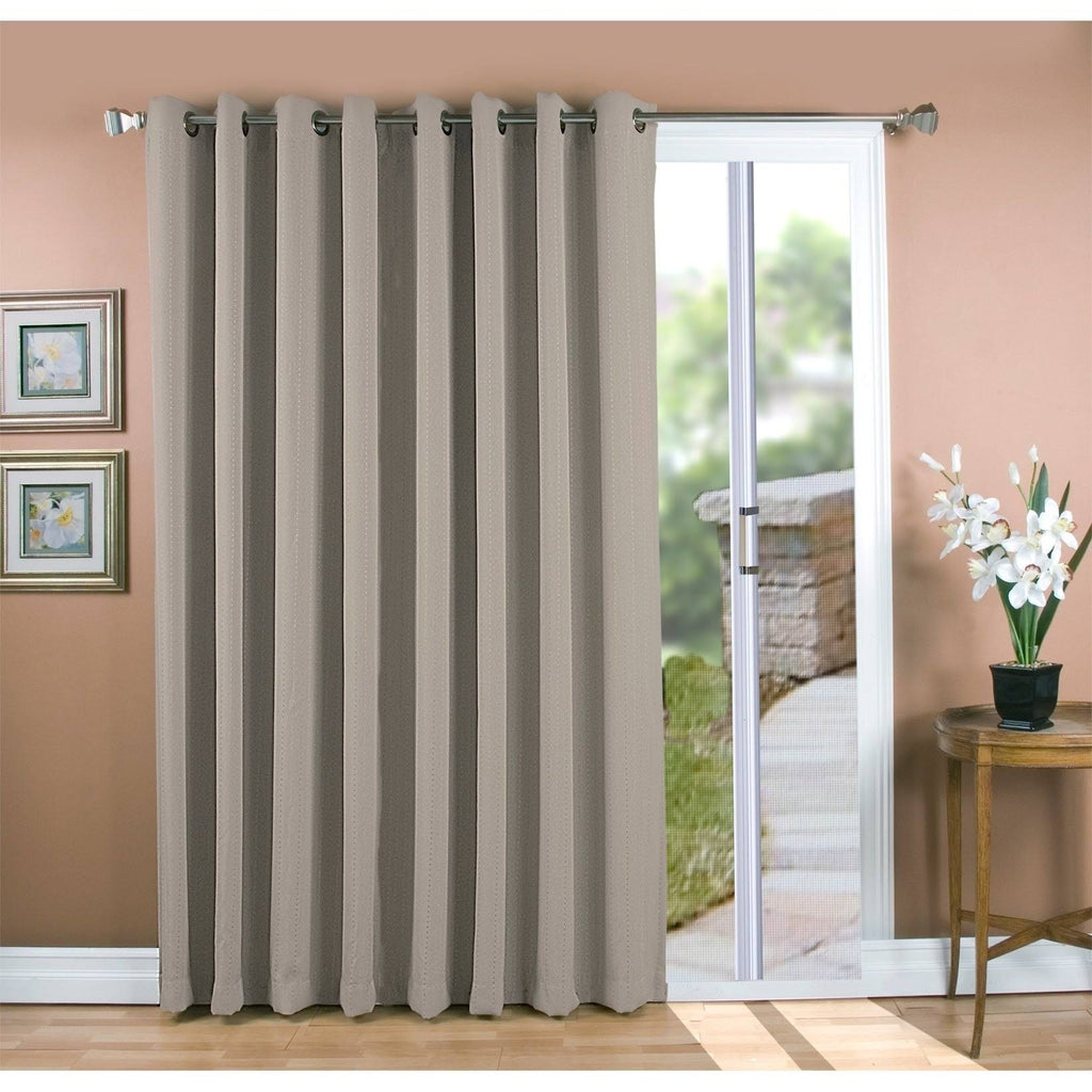 Natural Grommet Blackout Patio Panel with Attachable Wand H91943