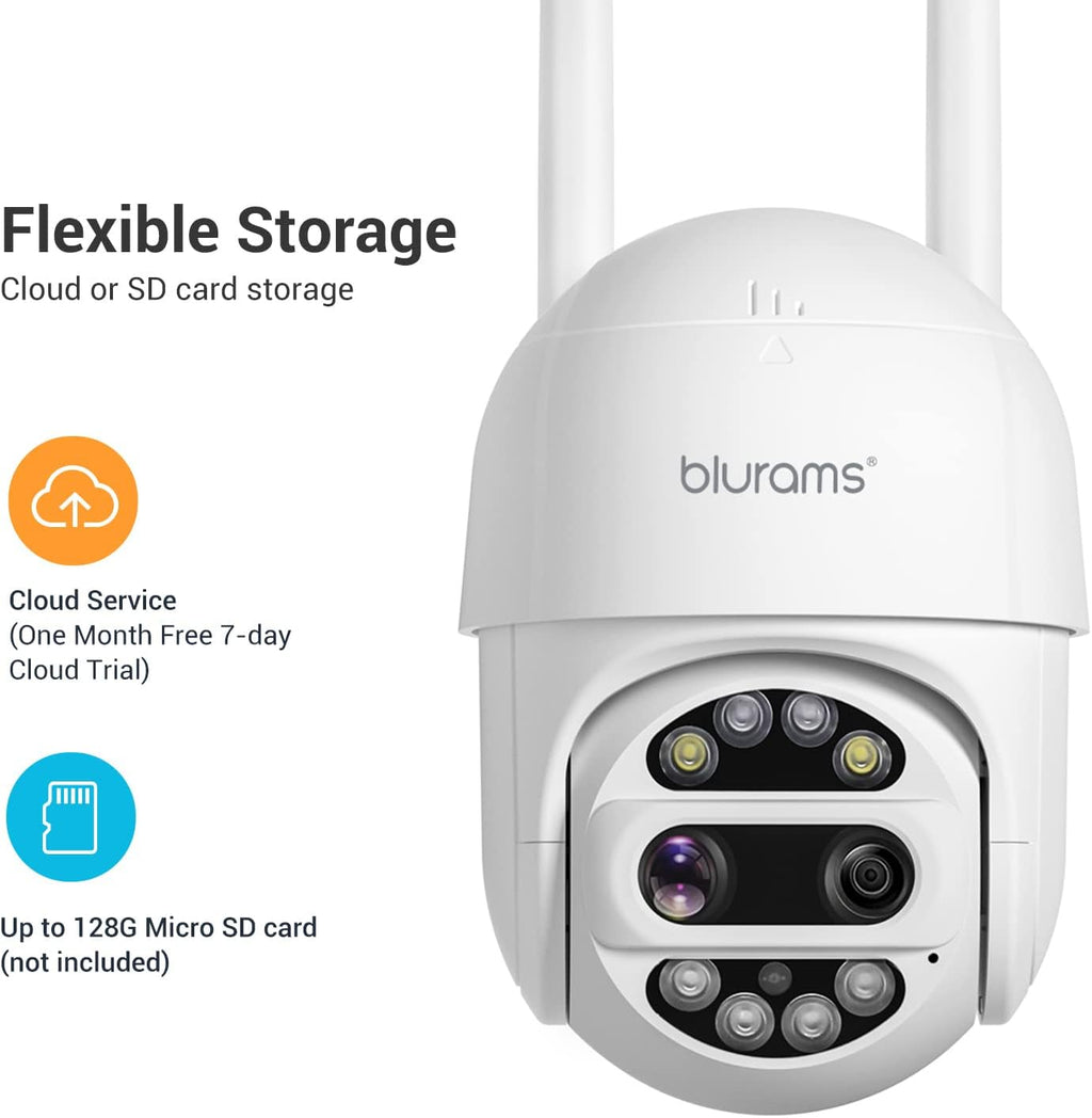 3MP Dual-Lens Outdoor Security Camera with Motion Tracking D97896