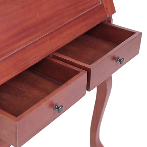 Brown Solid Wood Secretary Desk with Flip Top P386285
