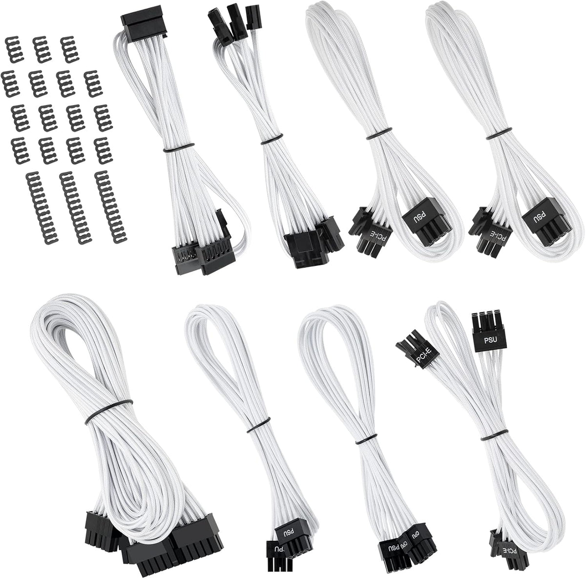 Mod White Sleeved Modular PSU Cable Set G6761