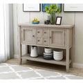 Antique Gray 4 Drawer Acacia Wood Buffet Table M1954