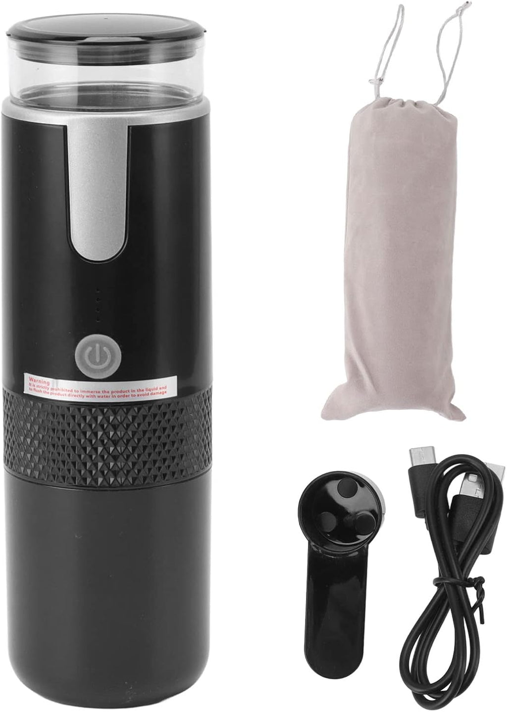 Portable Espresso Machine, Travel Coffee Maker Compatible with K Cup Capsules & Ground Coffee, 1200mah Battery, Handheld Single Serve Coffee Machine C948