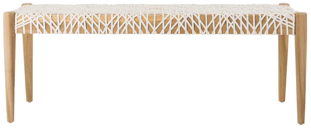 Cowhide Leather Tufted Bench N322543