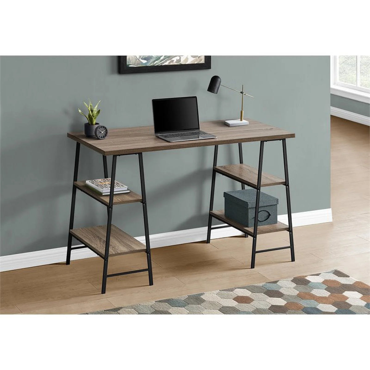 3 Tier Wood Top Computer Desk B26165