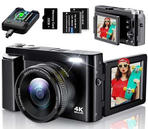 48MP 4K Digital Camera with 16X Zoom and Flip Screen A49517
