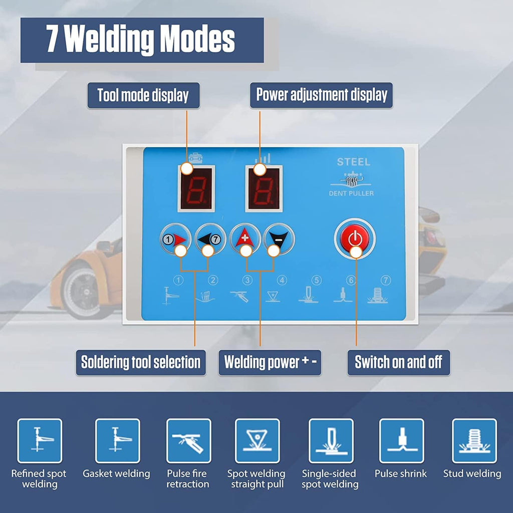 110V 1600W 7 Modes Stud Welder Dent Repair Kit A152954
