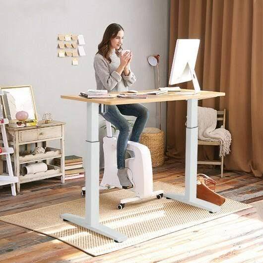 Adjustable Electric Stand Up Desk Frame White O519836