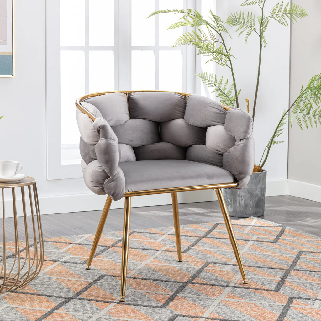 Gray Velvet Chair E816
