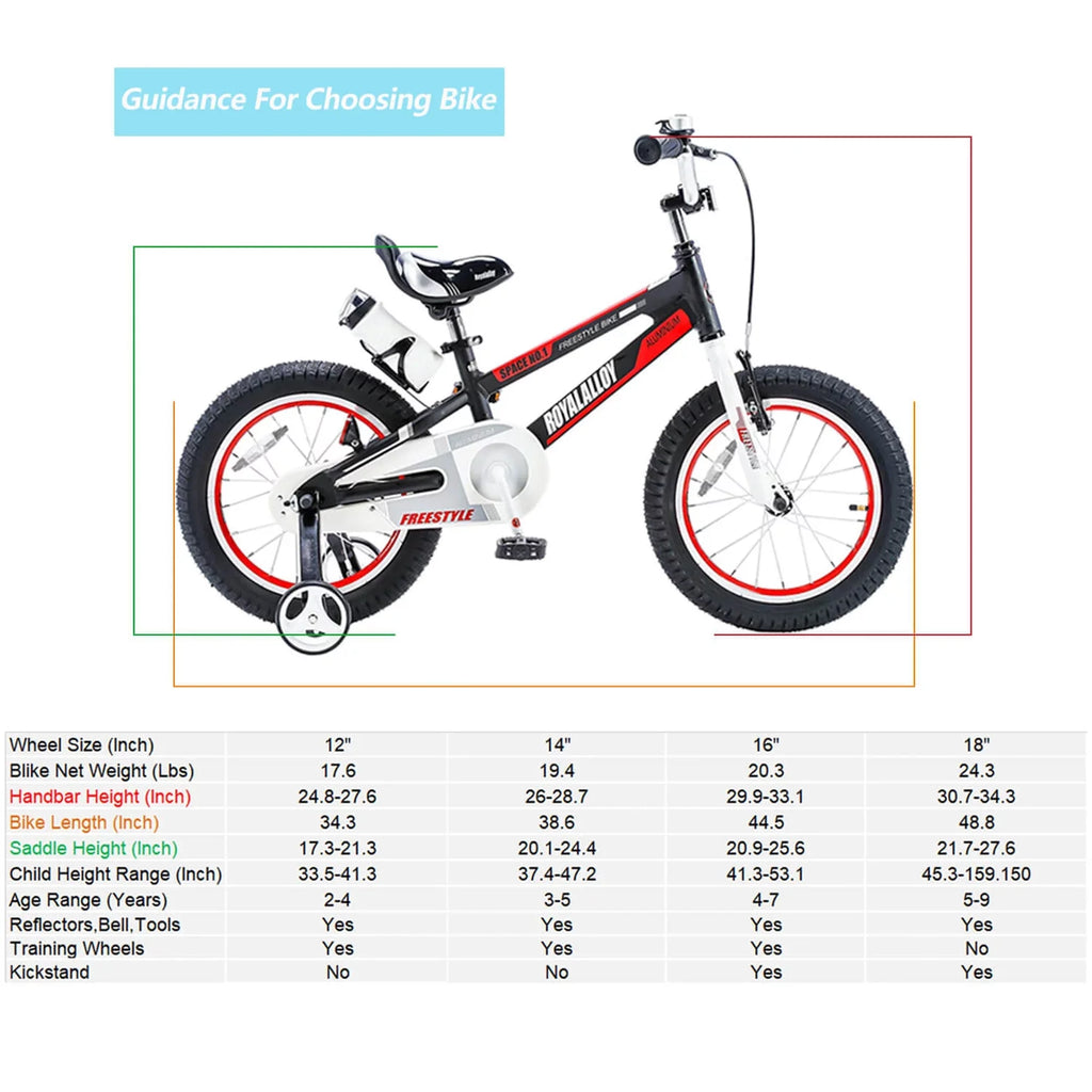 Red Kids Bike with Training Wheels Y4017