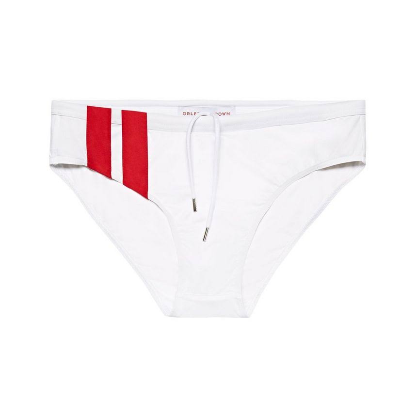 White/Rescue Red Swim Brief I5049