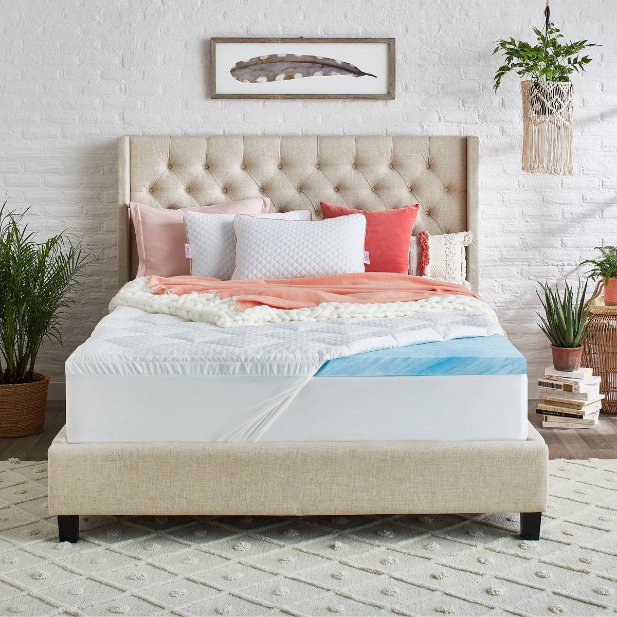 California King Gel Memory Foam Mattress Topper G2222