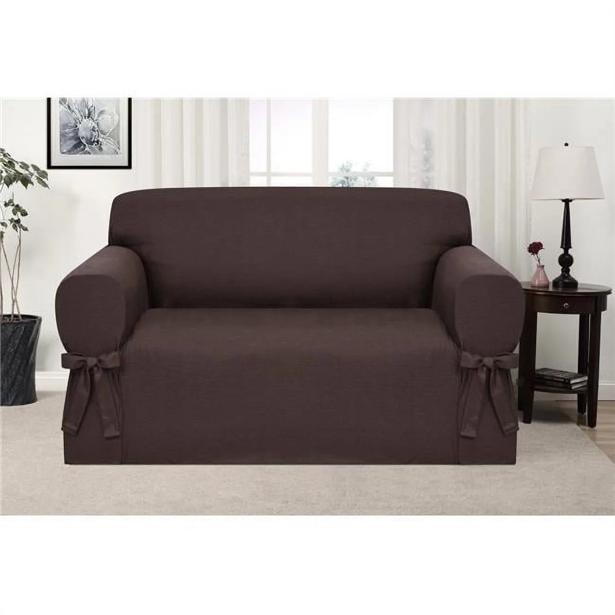 Brown Loveseat Slipcover X361