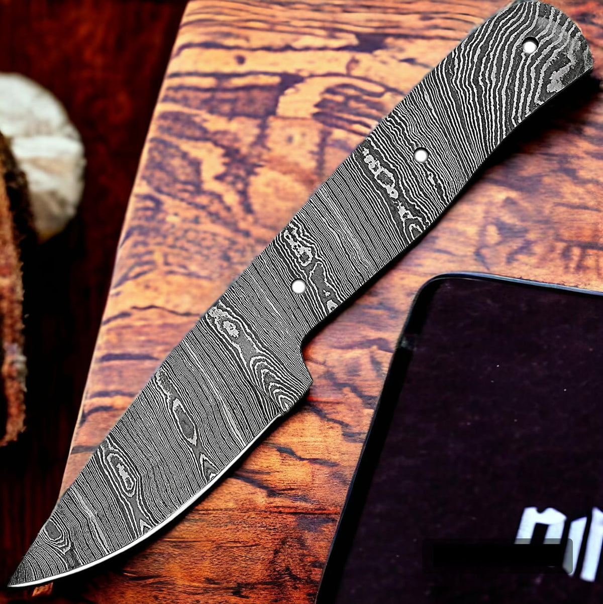 Damascus steel Full Tang Blank Blade Knife C1207