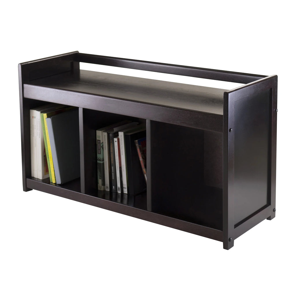 4-Pc Storage Bench & 3 Black Fabric Baskets J6811