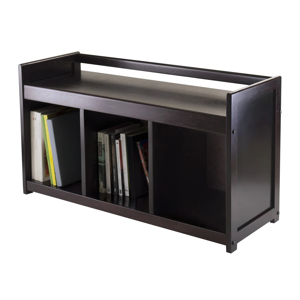 4-Pc Storage Bench & 3 Black Fabric Baskets J6811