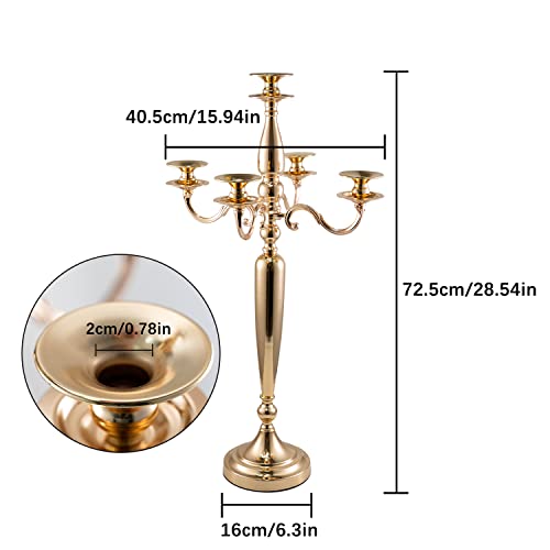 Black 4Pcs Metal Candelabra Candle Holder K316