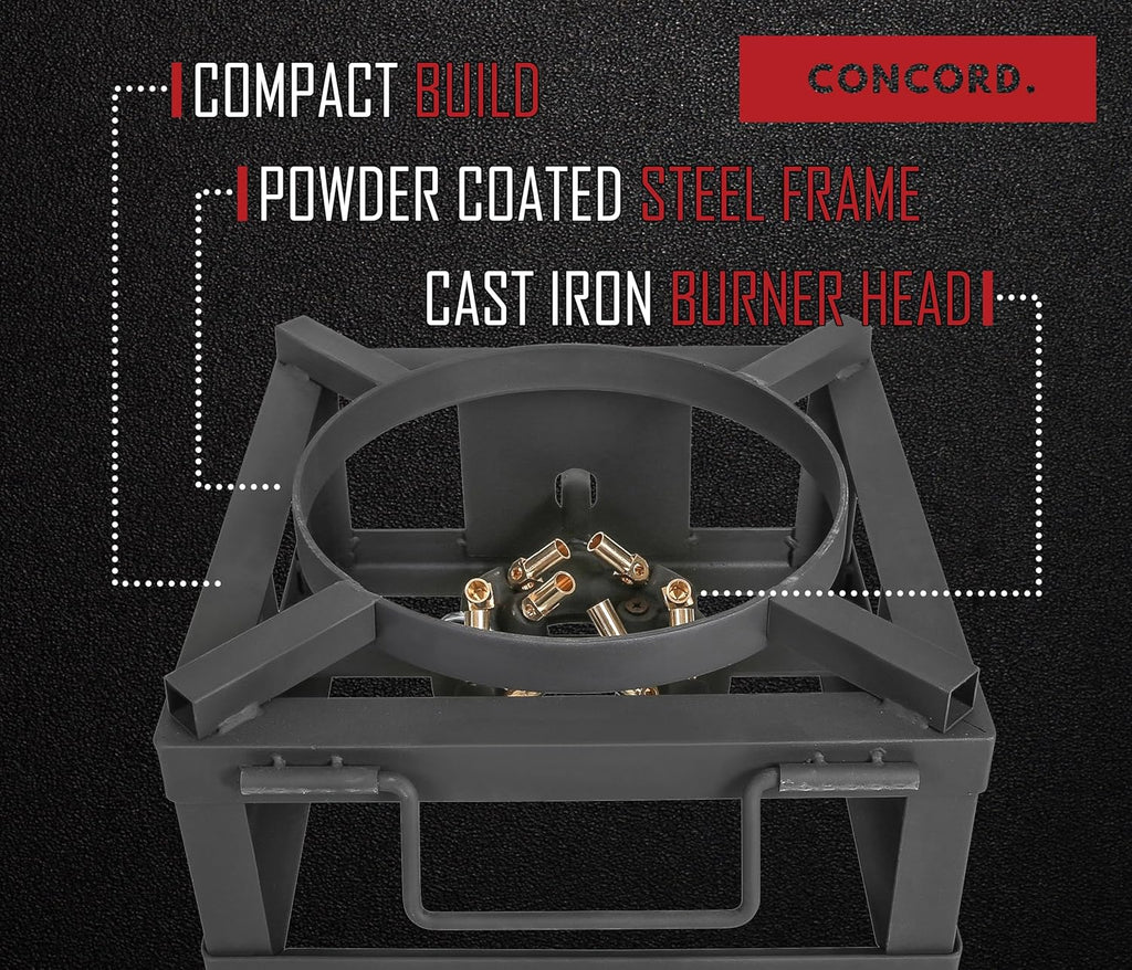 12" Single Propane Outdoor Burner with Built in Wok Ring G4498