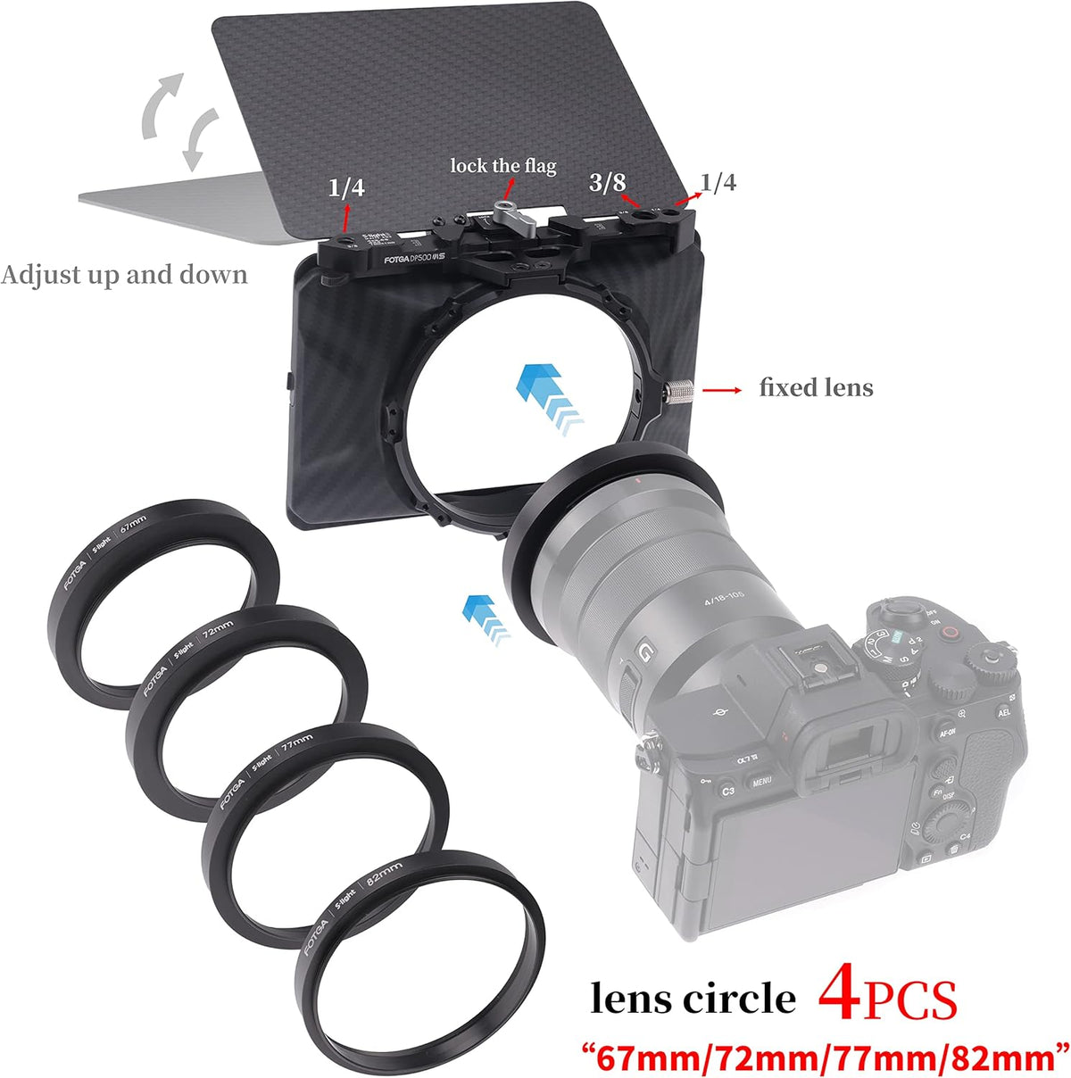 Lightweight Mini Matte Box with Top Flag E9267