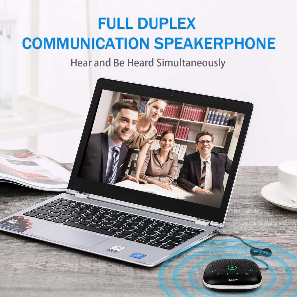 Bluetooth Conference Speakerphone with 4 Noise Cancellation Mics J4037