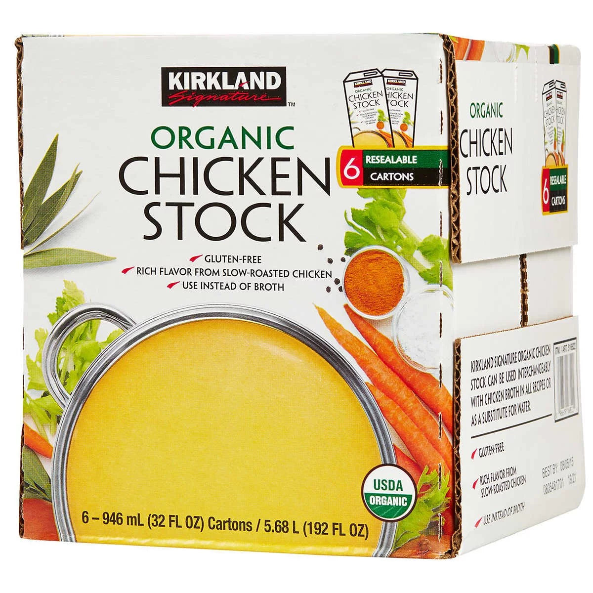 Organic Chicken Stock 32 Fluid Ounce (Pack of 6) M93022