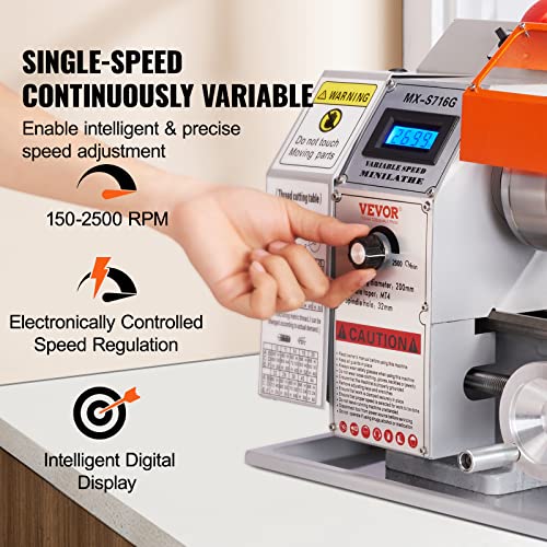 7'' x 16'' 800W Precision Benchtop Metal Lathe Q5025